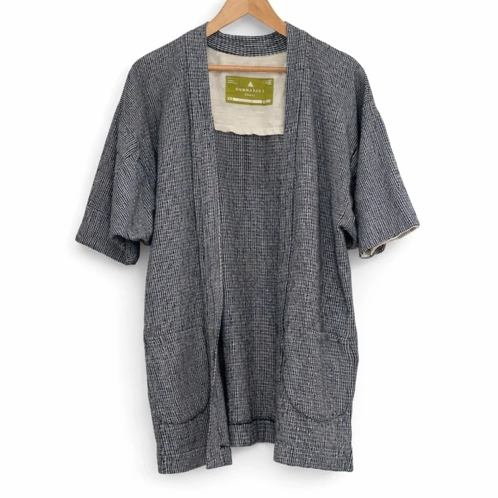 Newmarket Goods Indigo Cotton Kimono Cardigan | Medium